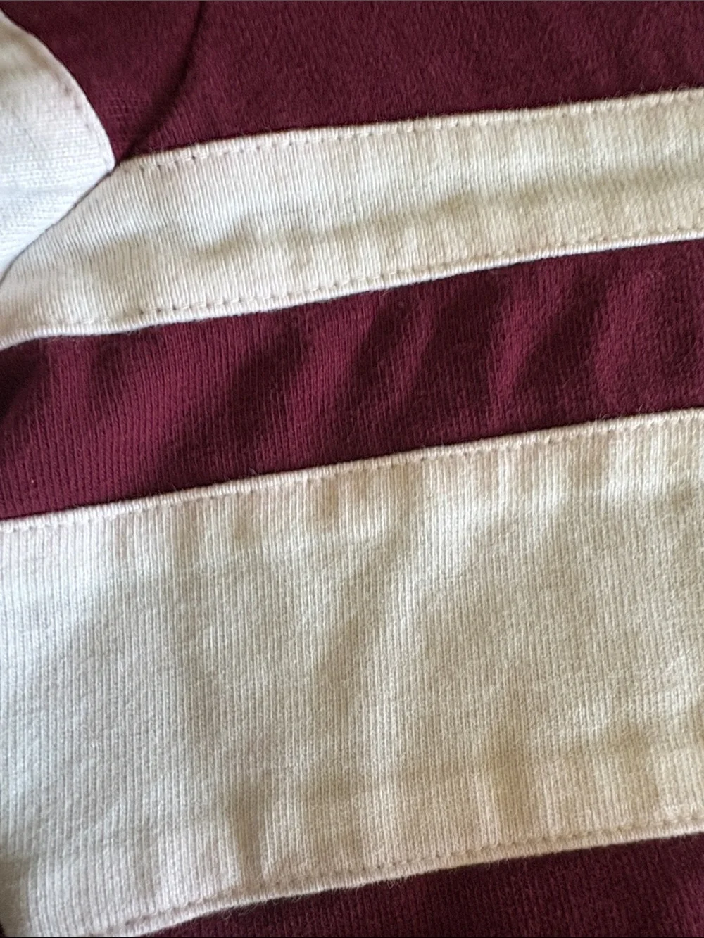 Old Navy Kids Color-Block Rugby Polo Shirt Wine Stain Maroon Size M (8)